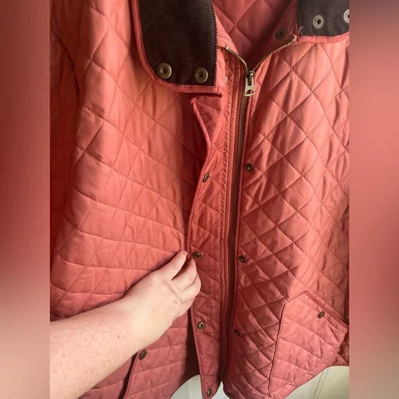 Lands End Women’s Plus‎ Quilted Primaloft Insulated Mauve Barn Jacket 2X - Picture 5 of 8